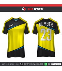 DARK GREY DOTS WITH YELLOW   SOCCER JERSEYS